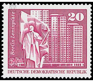 Postage stamp: construction in the GDR  - Germany / German Democratic Republic 1973 - 20 Pfennig