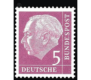 Postage stamp: Federal President Theodor Heuss  - Germany / Federal Republic of Germany 1954 - 5 Pfennig