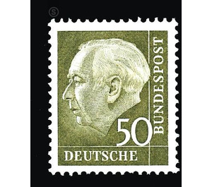 Postage stamp: Federal President Theodor Heuss  - Germany / Federal Republic of Germany 1957 - 50