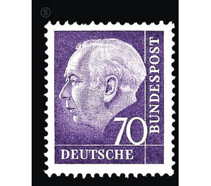Postage stamp: Federal President Theodor Heuss  - Germany / Federal Republic of Germany 1957 - 70