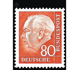 Postage stamp: Federal President Theodor Heuss  - Germany / Federal Republic of Germany 1957 - 80