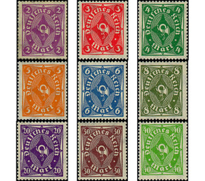 Postage stamp set  - Germany / Deutsches Reich 1922 Set