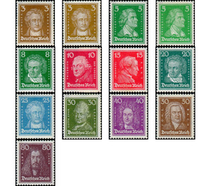 Postage stamp set  - Germany / Deutsches Reich 1927 Set