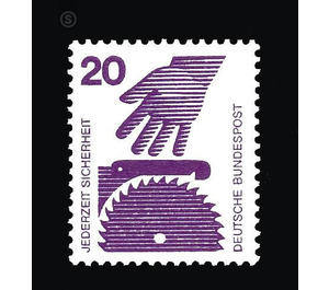 Postage stamps: accident prevention  - Germany / Federal Republic of Germany 1972 - 20 Pfennig