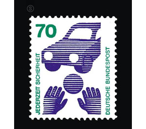 Postage stamps: accident prevention  - Germany / Federal Republic of Germany 1973 - 70 Pfennig