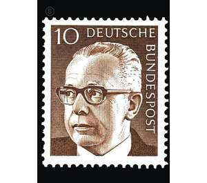 Postage stamps: Federal President Gustav Heinemann  - Germany / Federal Republic of Germany 1970 - 10 Pfennig