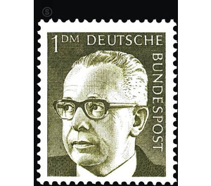 Postage stamps: Federal President Gustav Heinemann  - Germany / Federal Republic of Germany 1970 - 100 Pfennig