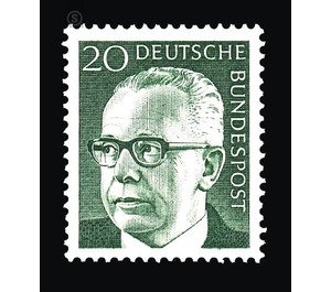 Postage stamps: Federal President Gustav Heinemann  - Germany / Federal Republic of Germany 1970 - 20 Pfennig