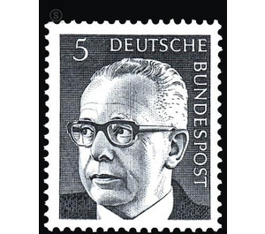 Postage stamps: Federal President Gustav Heinemann  - Germany / Federal Republic of Germany 1970 - 5 Pfennig