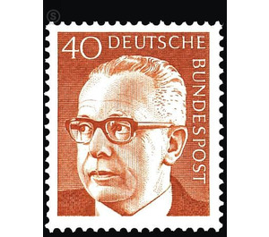 Postage stamps: Federal President Gustav Heinemann  - Germany / Federal Republic of Germany 1971 - 40 Pfennig