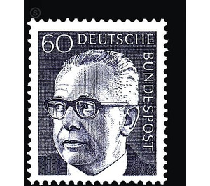 Postage stamps: Federal President Gustav Heinemann  - Germany / Federal Republic of Germany 1971 - 60 Pfennig