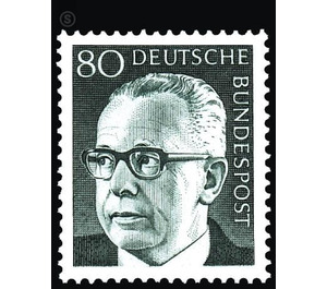 Postage stamps: Federal President Gustav Heinemann  - Germany / Federal Republic of Germany 1971 - 80 Pfennig