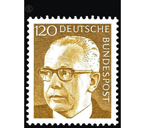 Postage stamps: Federal President Gustav Heinemann  - Germany / Federal Republic of Germany 1972 - 120 Pfennig