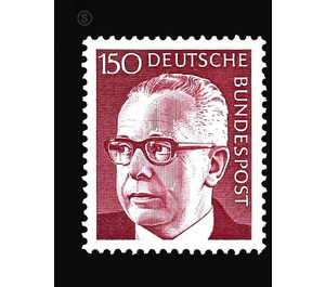 Postage stamps: Federal President Gustav Heinemann  - Germany / Federal Republic of Germany 1972 - 150 Pfennig