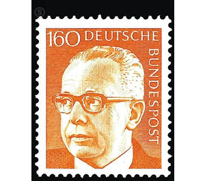 Postage stamps: Federal President Gustav Heinemann  - Germany / Federal Republic of Germany 1972 - 160 Pfennig