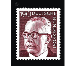 Postage stamps: Federal President Gustav Heinemann  - Germany / Federal Republic of Germany 1973 - 190 Pfennig