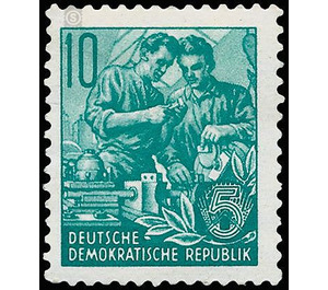 Postage stamps: five-year plan  - Germany / German Democratic Republic 1953 - 10 Pfennig