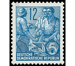 Postage stamps: five-year plan  - Germany / German Democratic Republic 1953 - 12 Pfennig