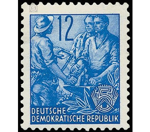 Postage stamps: five-year plan  - Germany / German Democratic Republic 1953 - 12 Pfennig