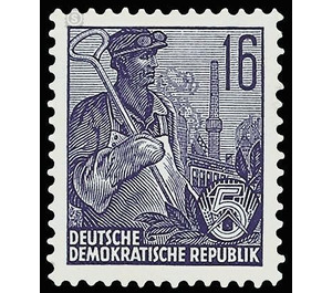 Postage stamps: five-year plan  - Germany / German Democratic Republic 1953 - 16 Pfennig