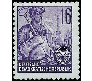 Postage stamps: five-year plan  - Germany / German Democratic Republic 1953 - 16 Pfennig