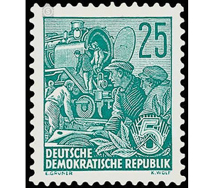 Postage stamps: five-year plan  - Germany / German Democratic Republic 1953 - 25 Pfennig