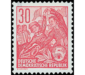 Postage stamps: five-year plan  - Germany / German Democratic Republic 1953 - 30 Pfennig