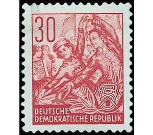 Postage stamps: five-year plan  - Germany / German Democratic Republic 1953 - 30 Pfennig