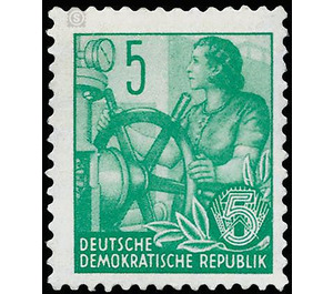 Postage stamps: five-year plan  - Germany / German Democratic Republic 1953 - 5 Pfennig