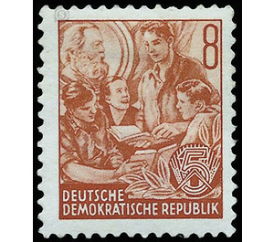 Postage stamps: five-year plan  - Germany / German Democratic Republic 1953 - 8 Pfennig