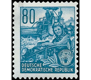 Postage stamps: five-year plan  - Germany / German Democratic Republic 1953 - 80 Pfennig