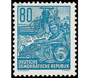 Postage stamps: five-year plan  - Germany / German Democratic Republic 1953 - 80 Pfennig