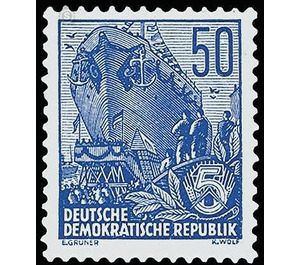 Postage stamps: five-year plan  - Germany / German Democratic Republic 1955 - 50 Pfennig