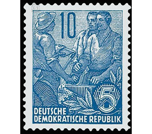 Postage stamps: five-year plan  - Germany / German Democratic Republic 1957 - 10 Pfennig