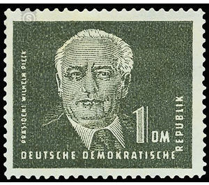 Postage stamps: President Wilhelm Pieck  - Germany / German Democratic Republic 1950 - 100 Pfennig