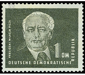 Postage stamps: President Wilhelm Pieck  - Germany / German Democratic Republic 1950 - 100 Pfennig