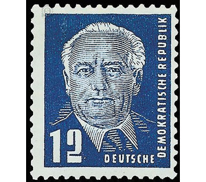 Postage stamps: President Wilhelm Pieck  - Germany / German Democratic Republic 1950 - 12 Pfennig