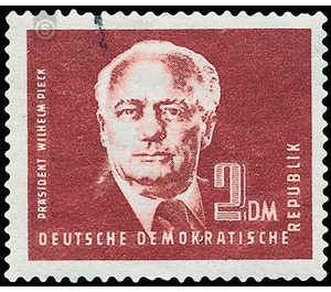 Postage stamps: President Wilhelm Pieck  - Germany / German Democratic Republic 1950 - 200 Pfennig