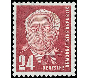 Postage stamps: President Wilhelm Pieck  - Germany / German Democratic Republic 1950 - 24 Pfennig