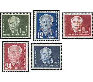 Postage stamps: President Wilhelm Pieck  - Germany / German Democratic Republic 1950 Set