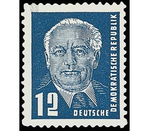 Postage stamps: President Wilhelm Pieck  - Germany / German Democratic Republic 1952 - 12 Pfennig