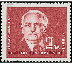 Postage stamps: President Wilhelm Pieck  - Germany / German Democratic Republic 1952 - 200 Pfennig