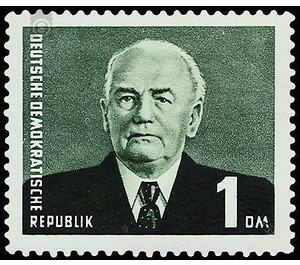 Postage stamps: President Wilhelm Pieck  - Germany / German Democratic Republic 1958 - 100 Pfennig