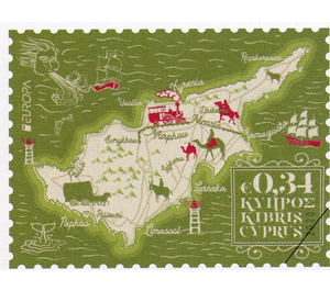 Postal Routes - Cyprus 2020 - 0.34