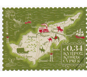 Postal Routes - Cyprus 2020 - 0.34