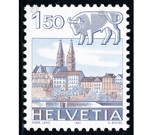 Postal stamp - bull  - Switzerland 1982 - 150 Rappen