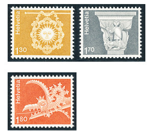 Postal stamp gargoyles  - Switzerland 1973 Set