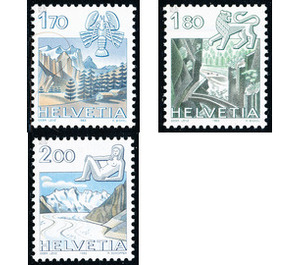 Postal stamp - lion  - Switzerland 1983 Set