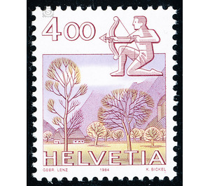Postal stamp - Sagittarius  - Switzerland 1984 - 400 Rappen