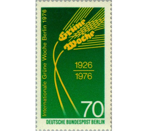 Poster: Ears of Wheat with inscription 'Grüne Woche' - Germany / Berlin 1976 - 70